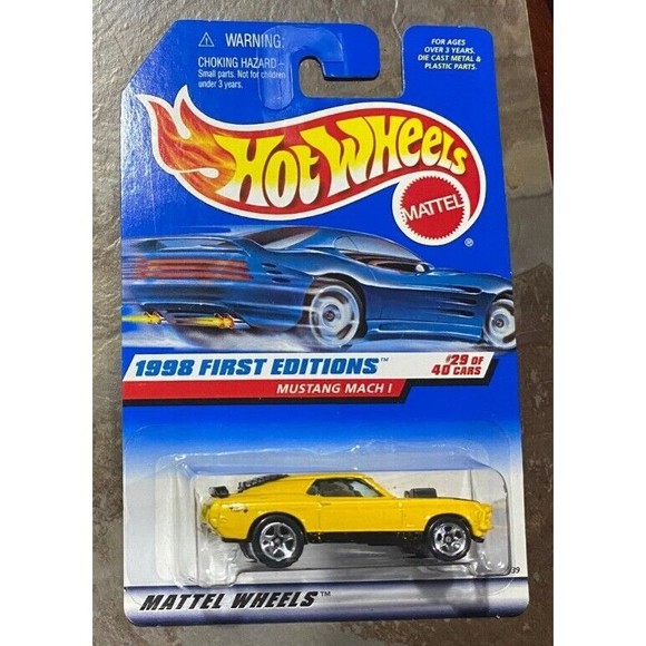 Hot Wheels 1998 First Editions Yellow Mustang Mach 1 Diecast 1:64 - Picture 1 of 1